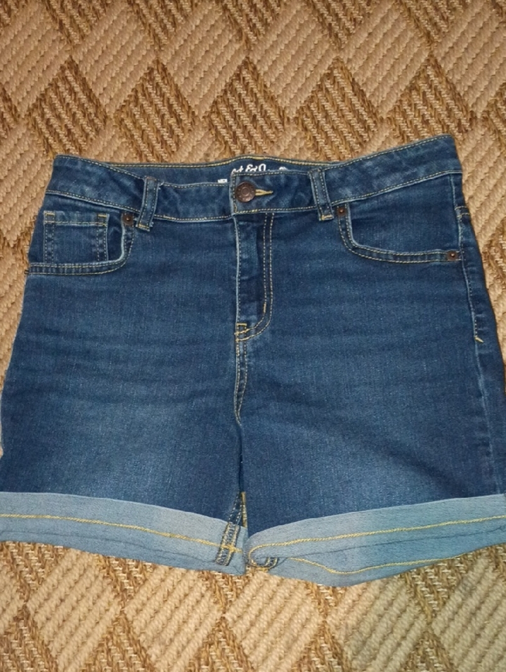 Cat & Jack Dark Blue Denim Rolled-Hem Shorts